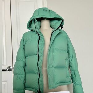 Aritzia Green Puffer Jacket
